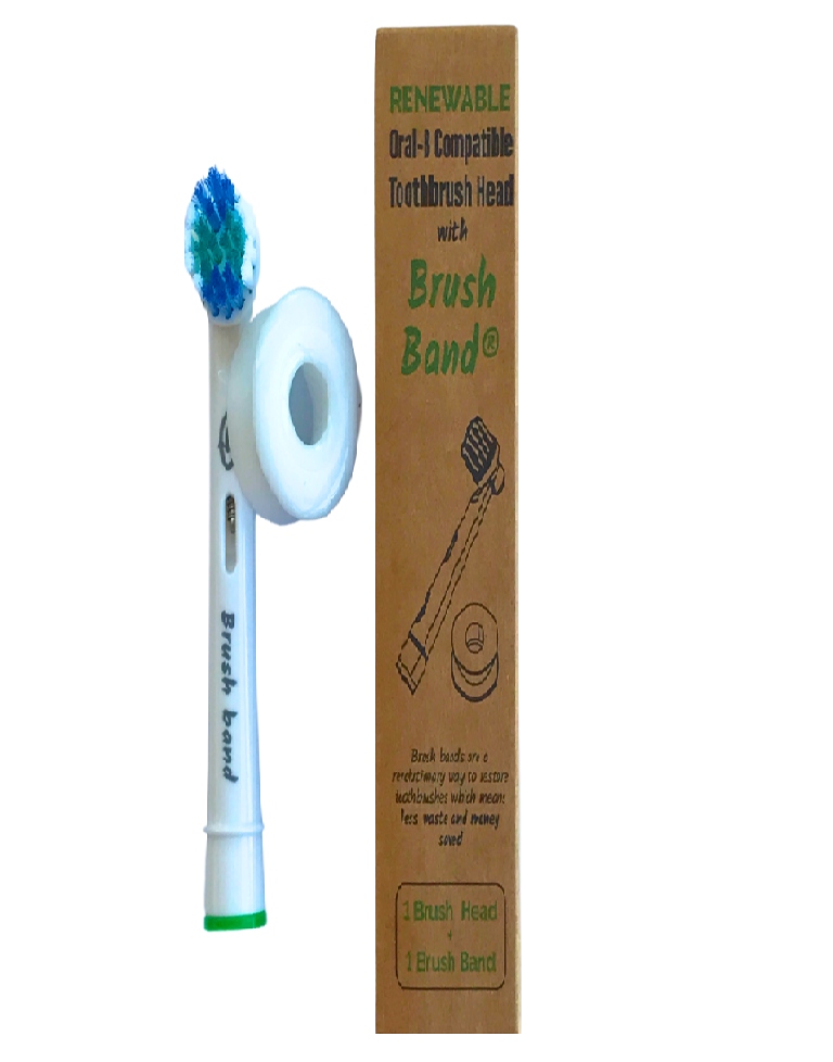 Electric-Oral-B-Type-Toothbrush-Head-with-Brushband-resting-on-head